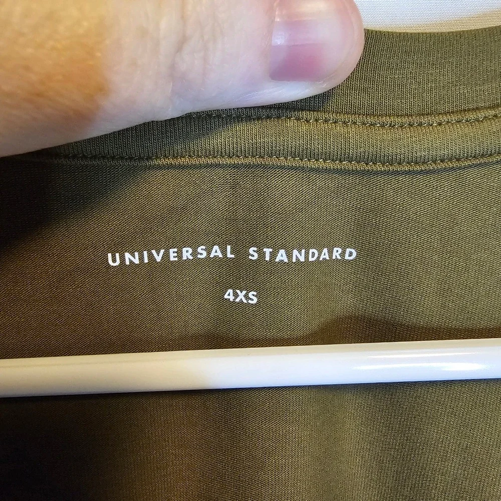 Universal Standard Military Olive Green Tesino Dress, V-Neck,‎ 4XS=XS, New